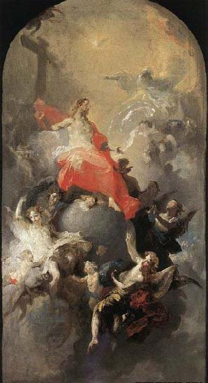 MAULBERTSCH, Franz Anton The Trinity - Oil on canvas